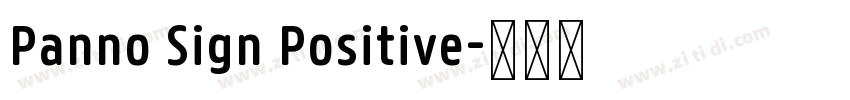 Panno Sign Positive字体转换